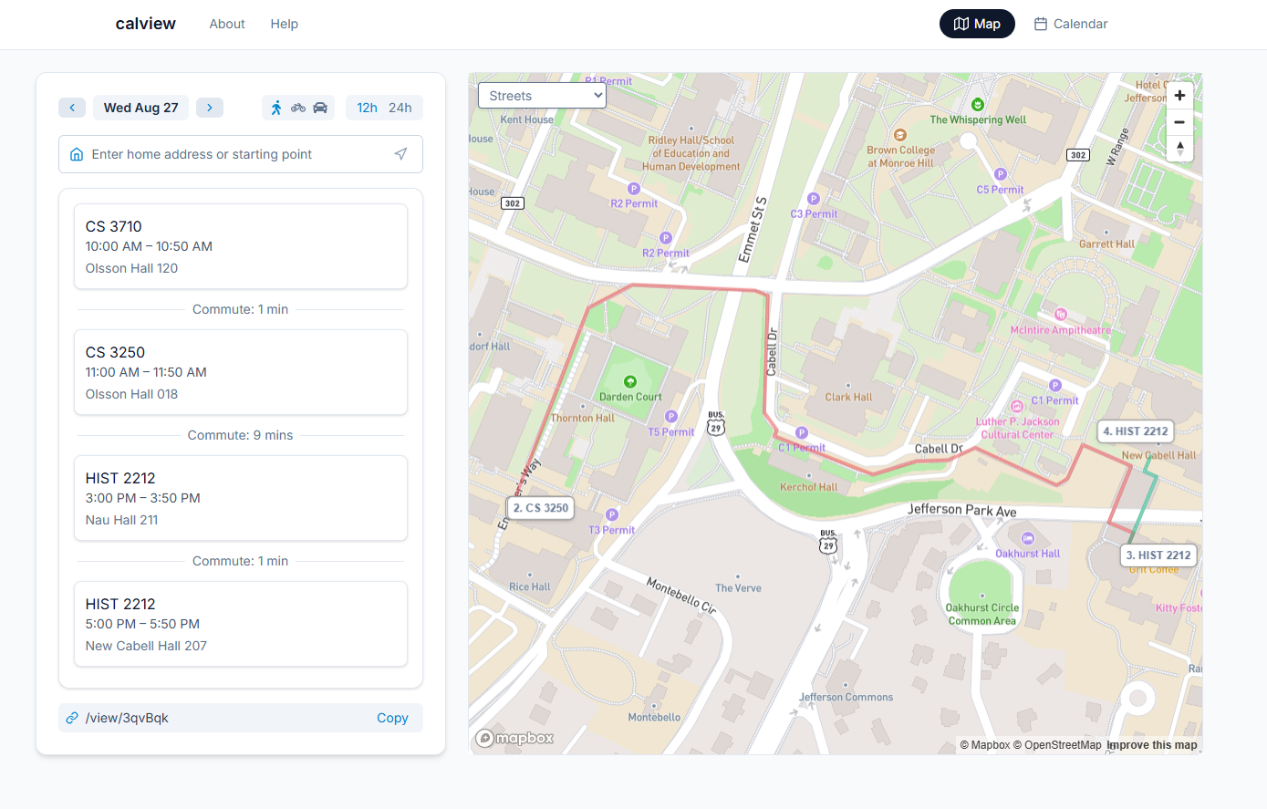 Calview screenshot
